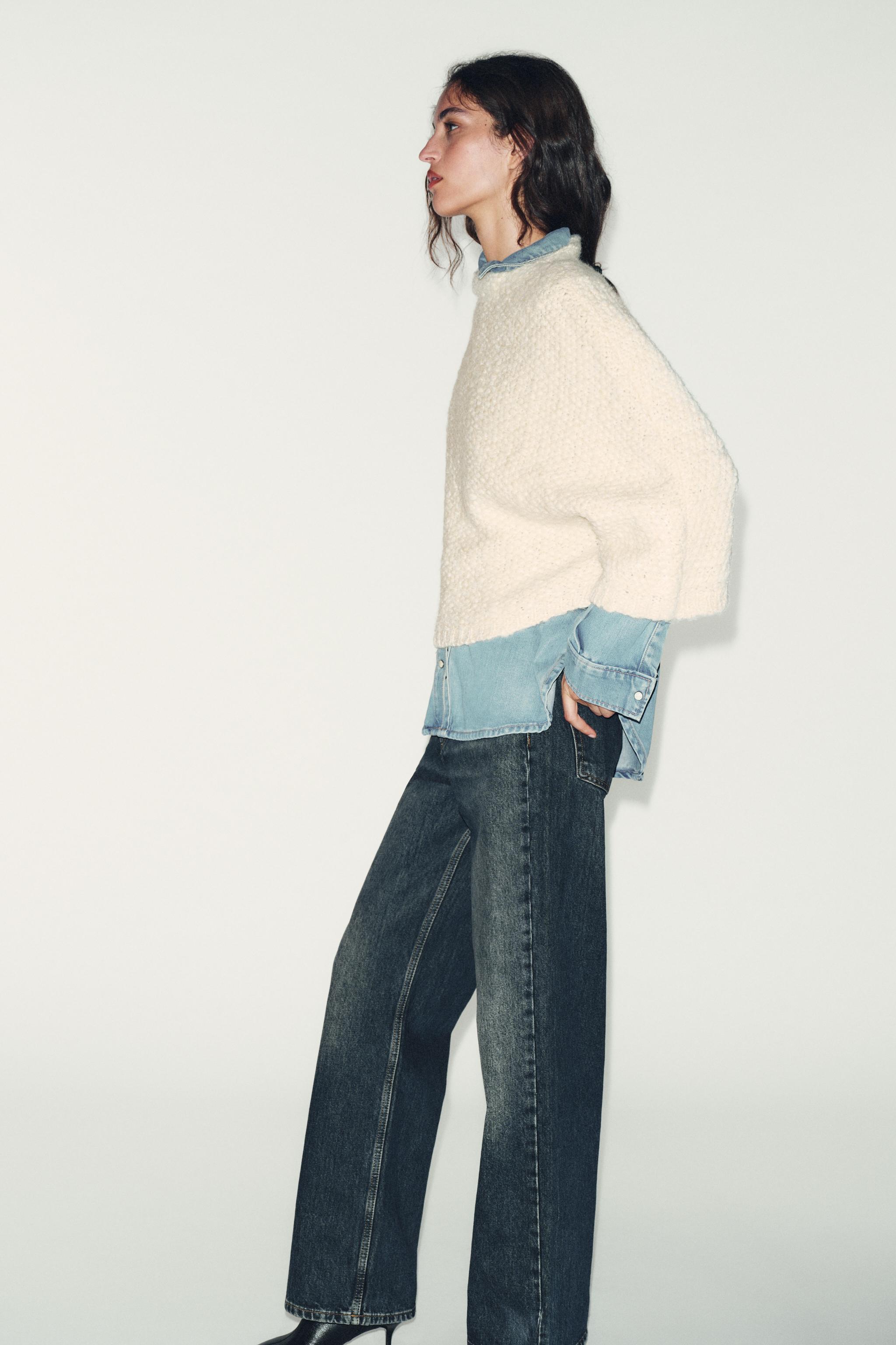 PULL CAPE EN GROSSE MAILLE